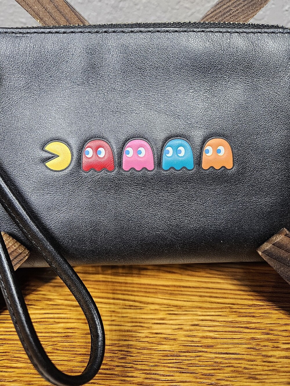 Coach X Pacman Corner Zip Leather Wristlet - Picture 3 of 10